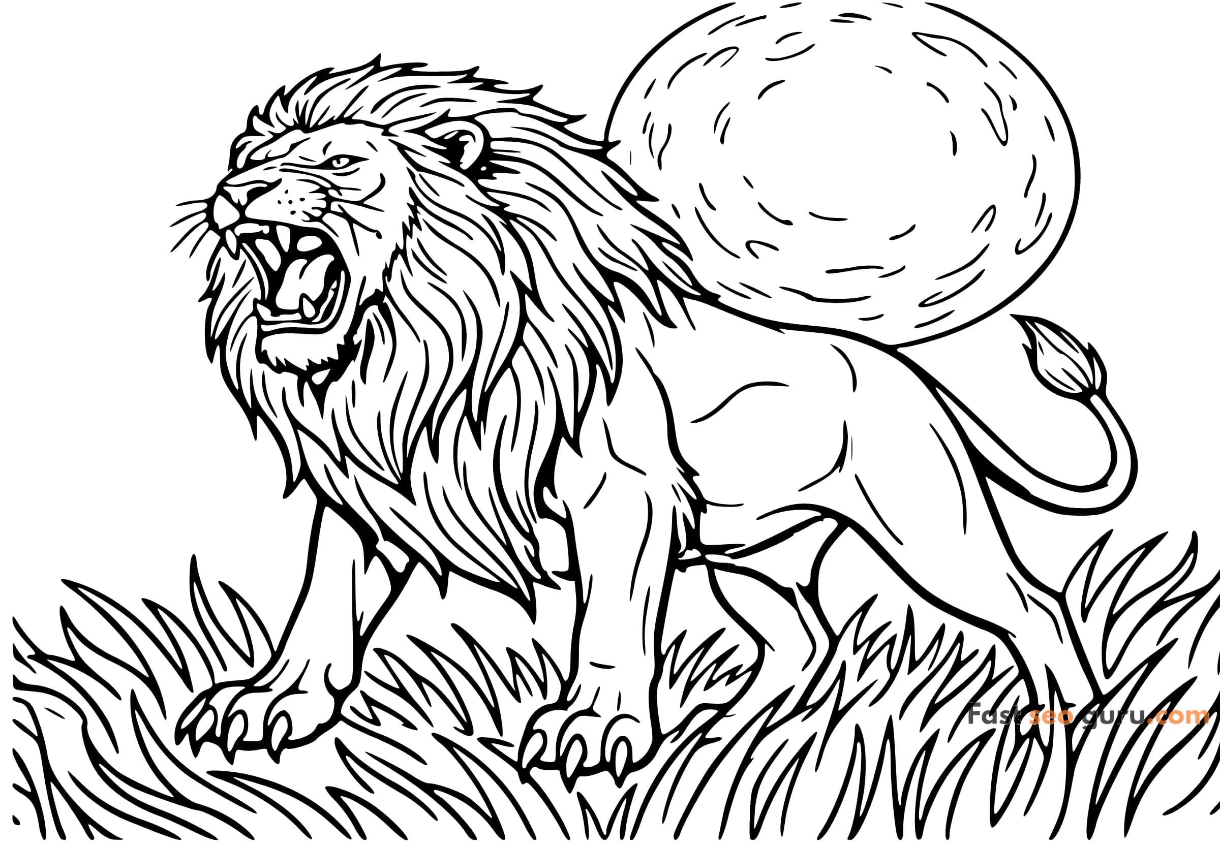 Free printable coloring page Coloring Pages Mufasa The Lion King Lion theme for kids and adults - easy to print and color