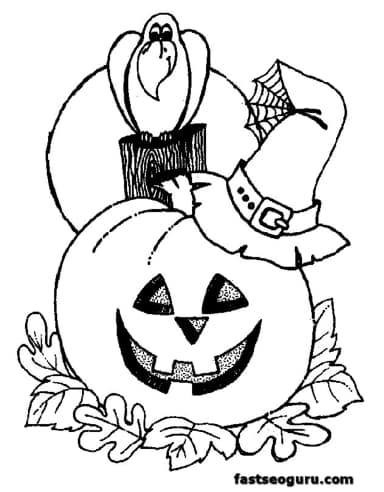 Halloween coloring page for kids