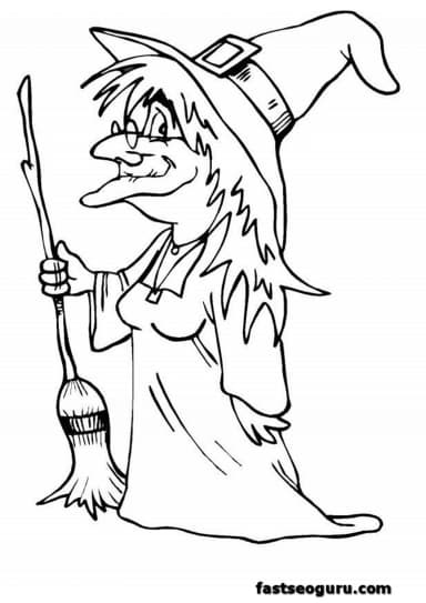 Halloween hakser coloring page