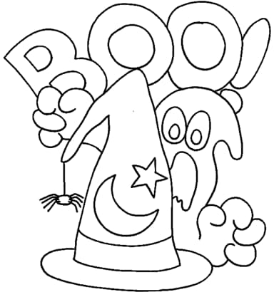 printable halloween ghosts coloring in sheet