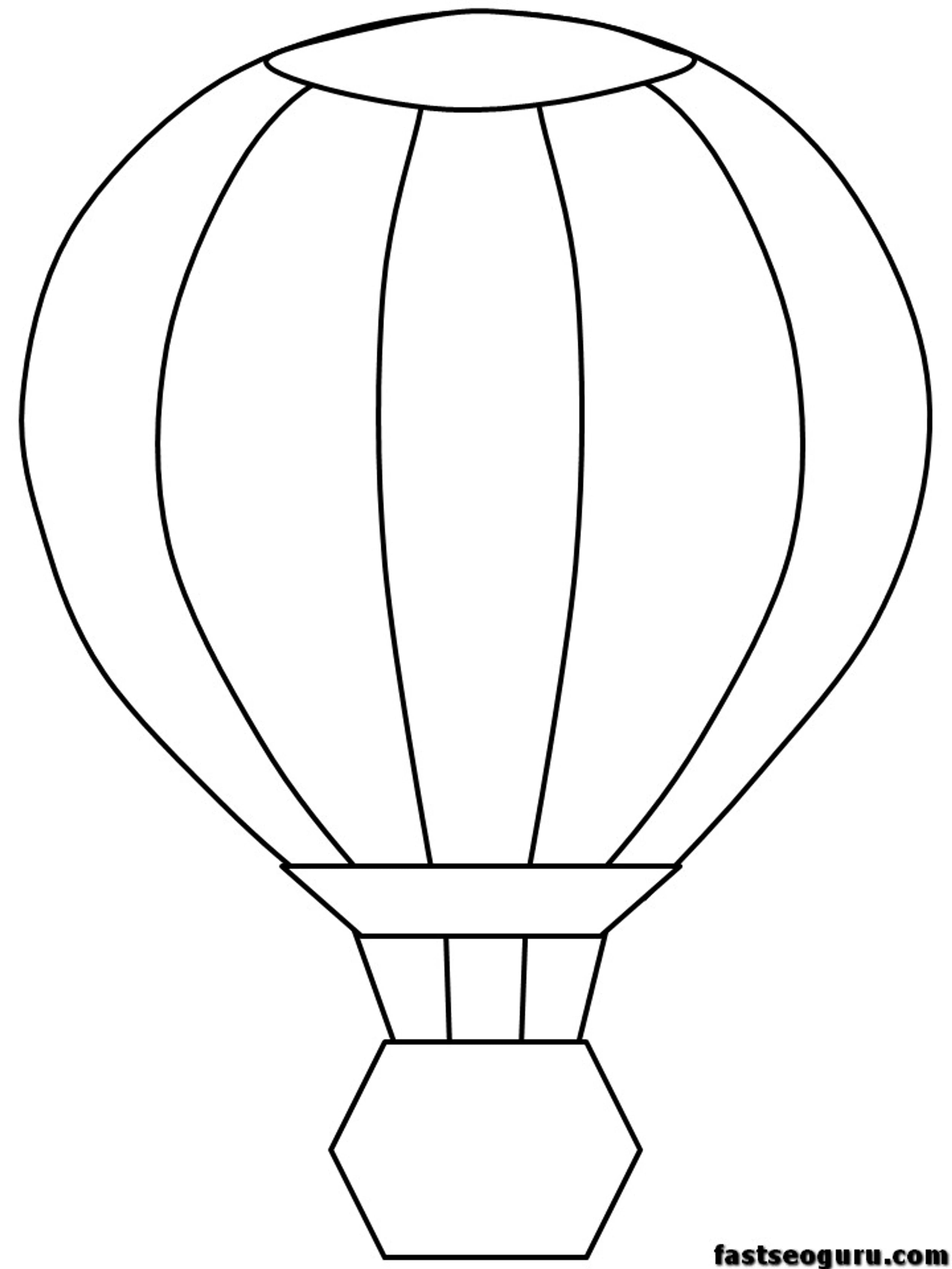 Air Balloon Coloring Page Print Out
