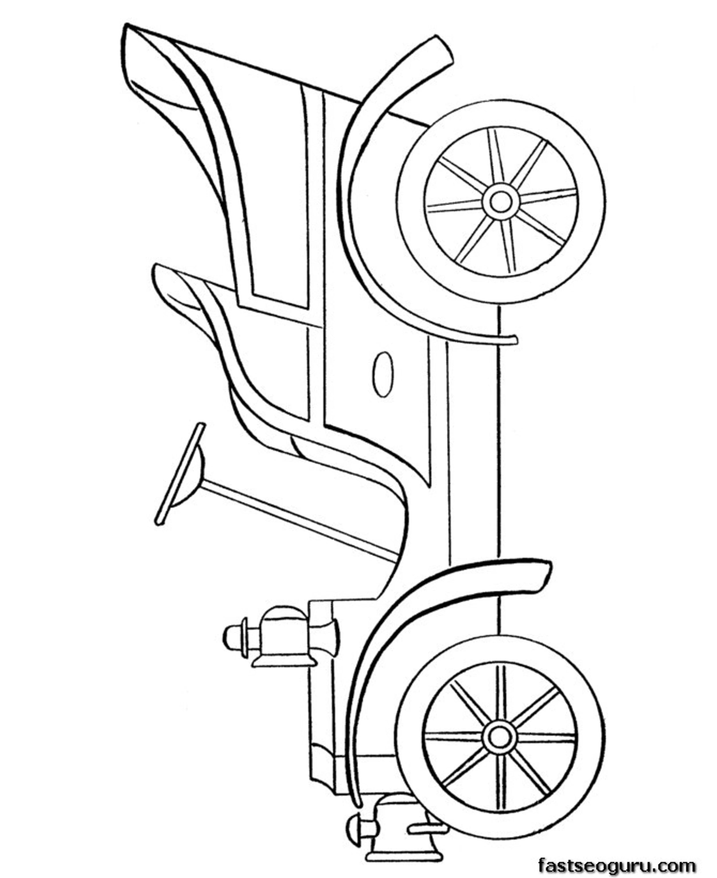 Antique Car Printable Coloring Pages