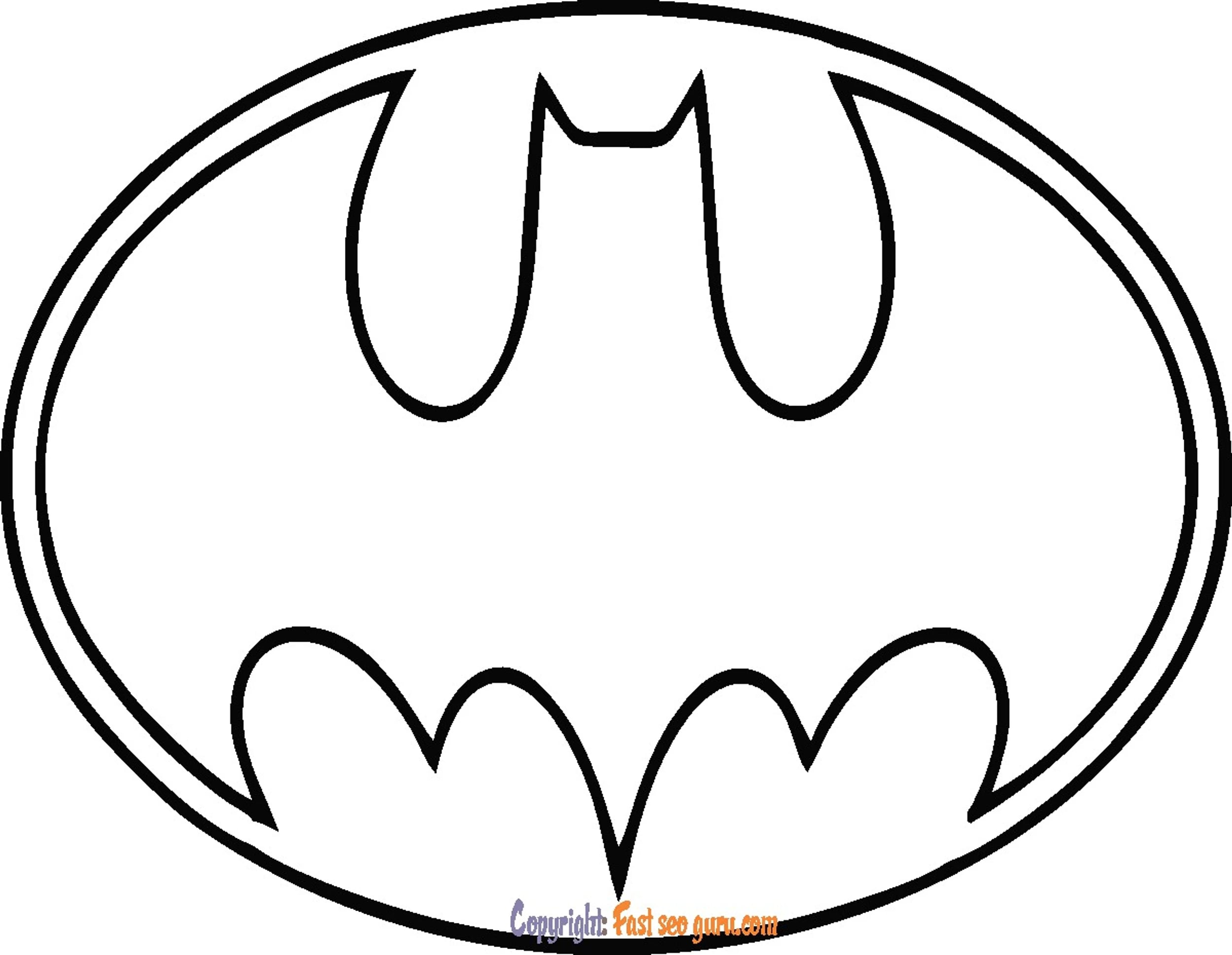 Batman Logo Coloring Page To Printable