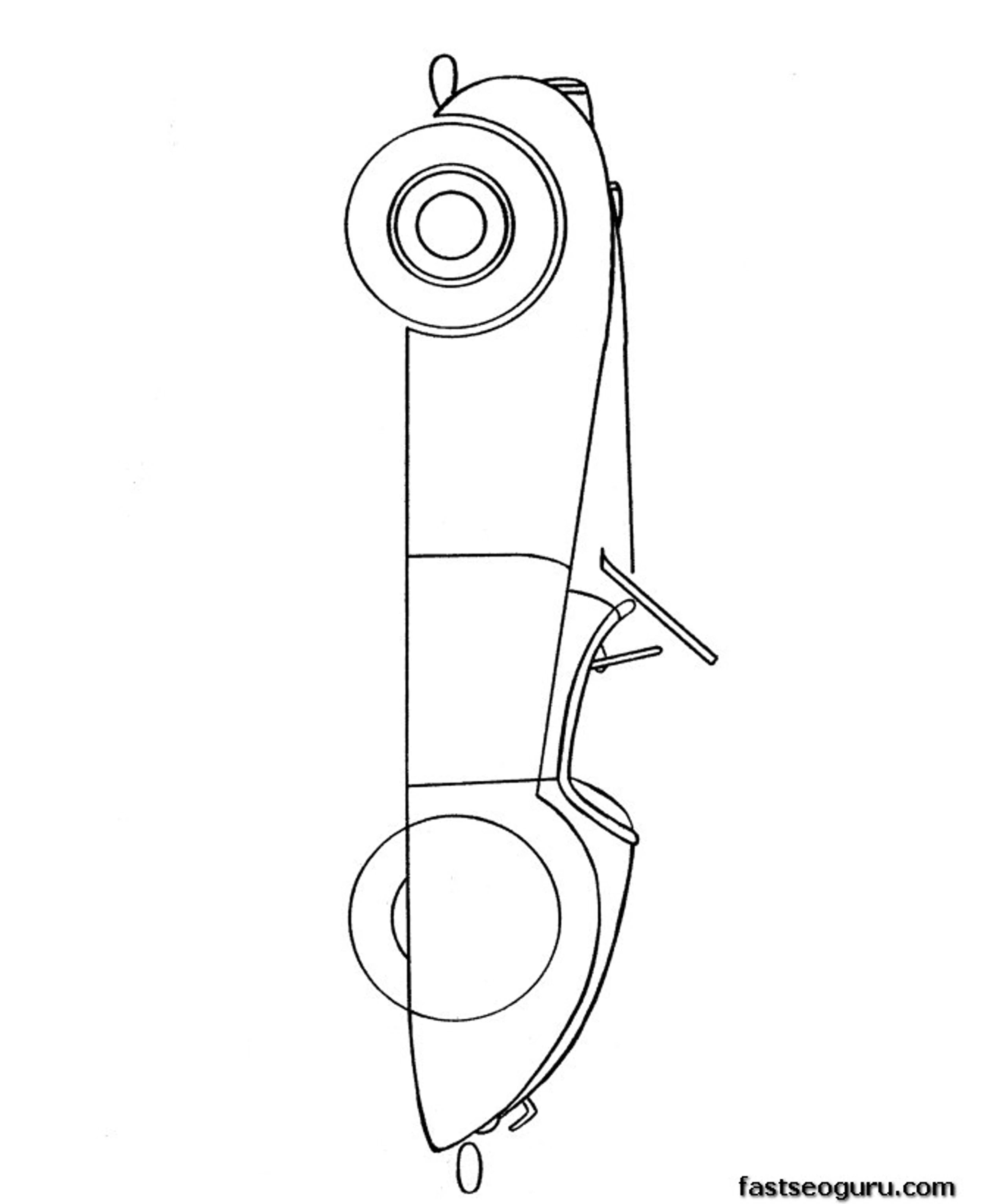 Coloring Pages Old Car Picture Print Out