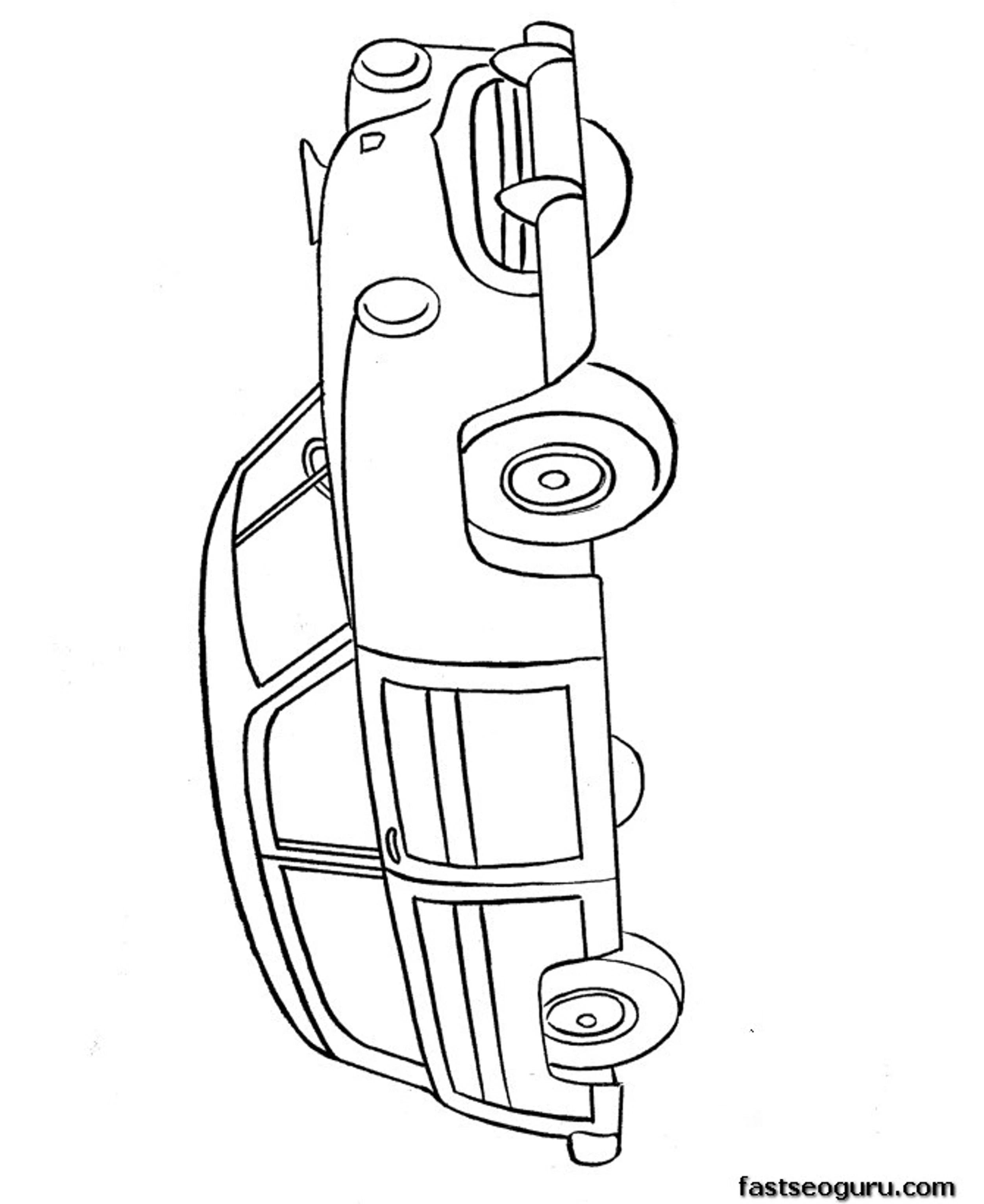 Estate Car Coloring Pages Printable