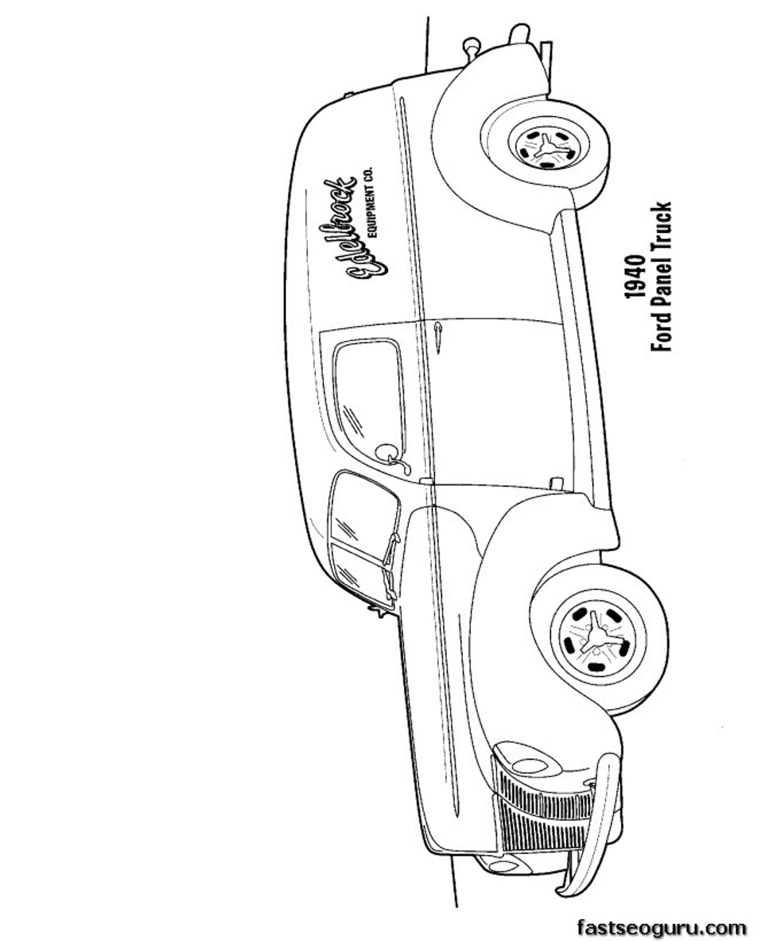 Ford Panel Truck Coloring Pages