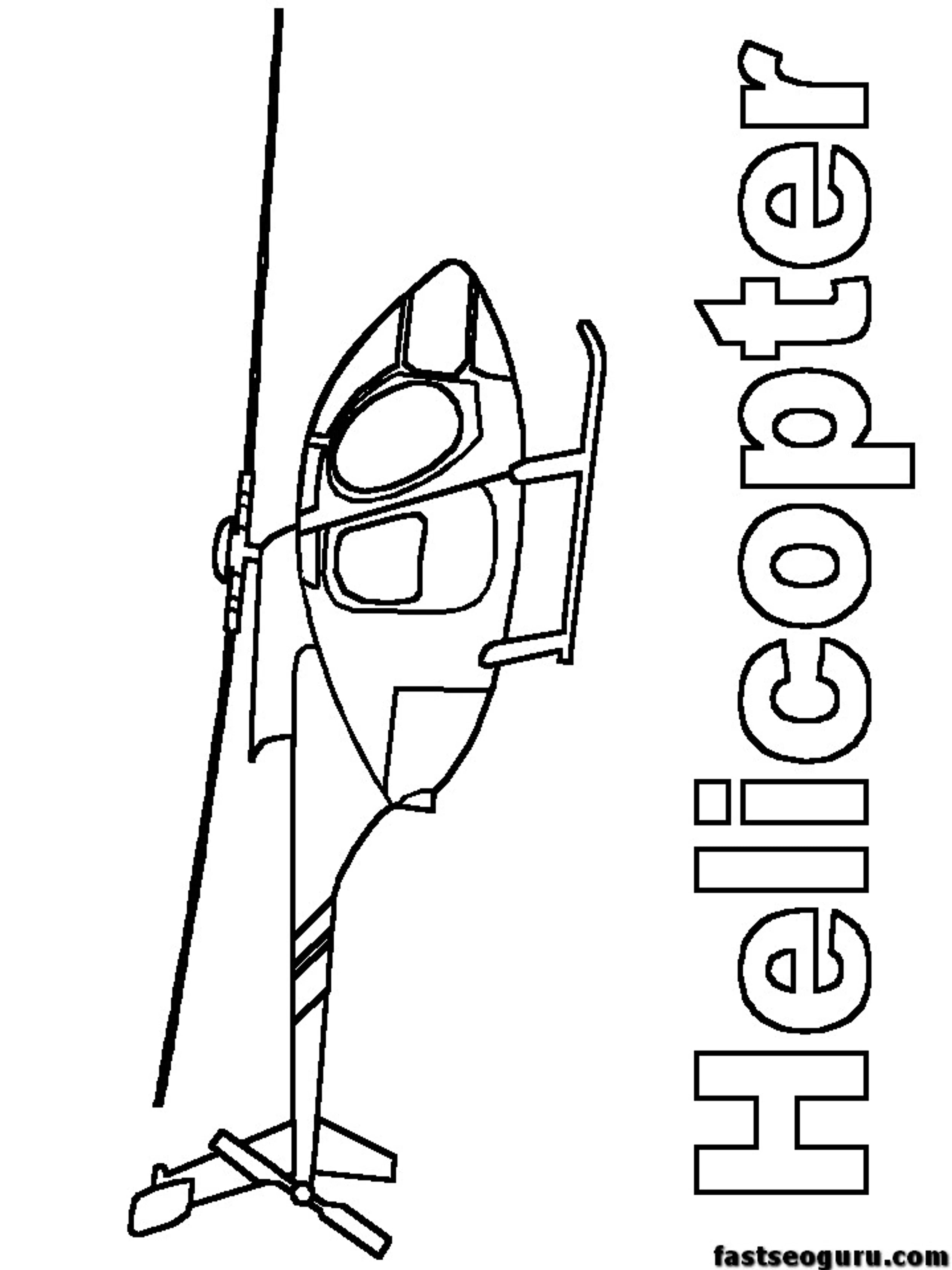 Coloring Pages Helicopters Printable