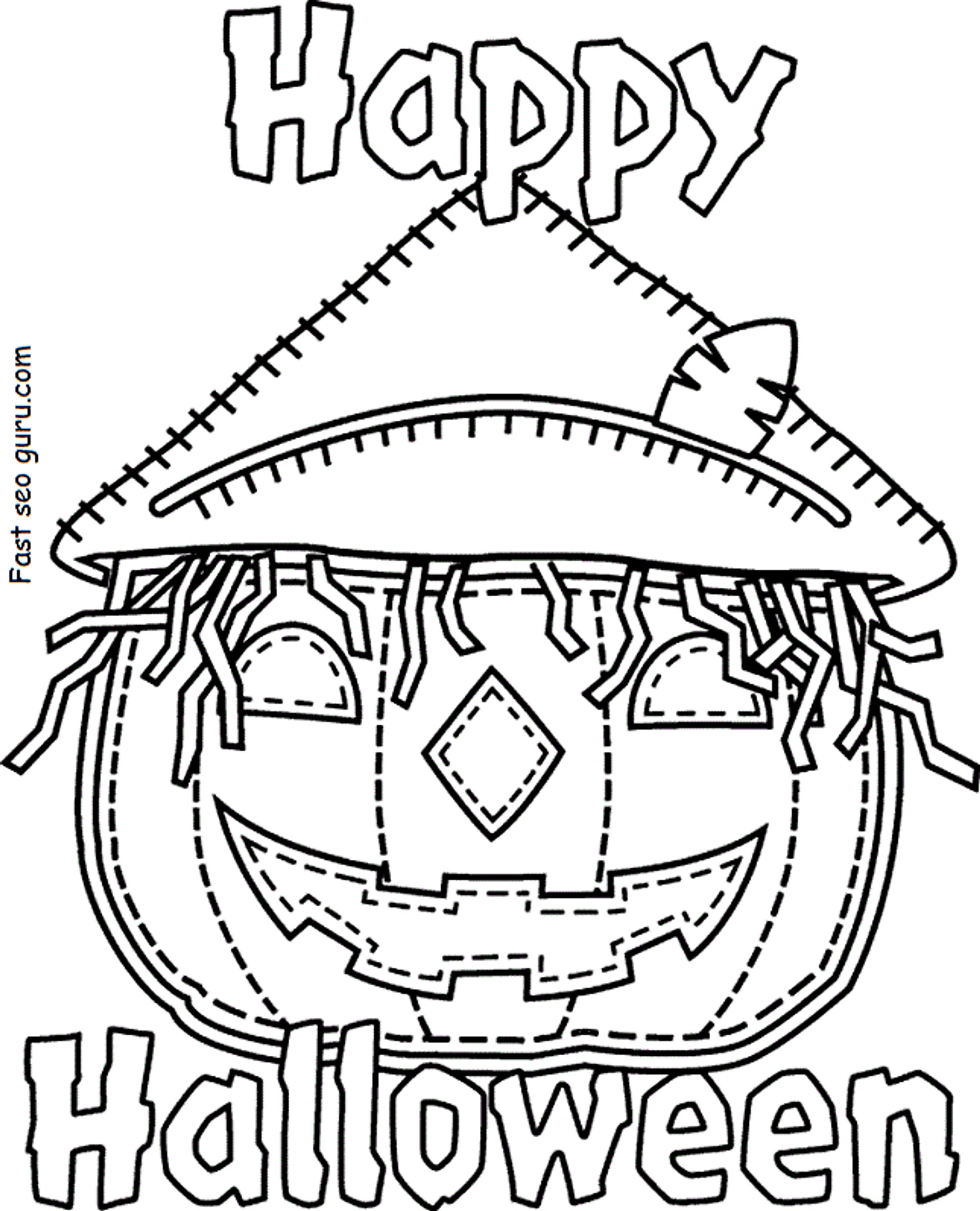 Halloween Pumpkin Masks To Print Coloring In