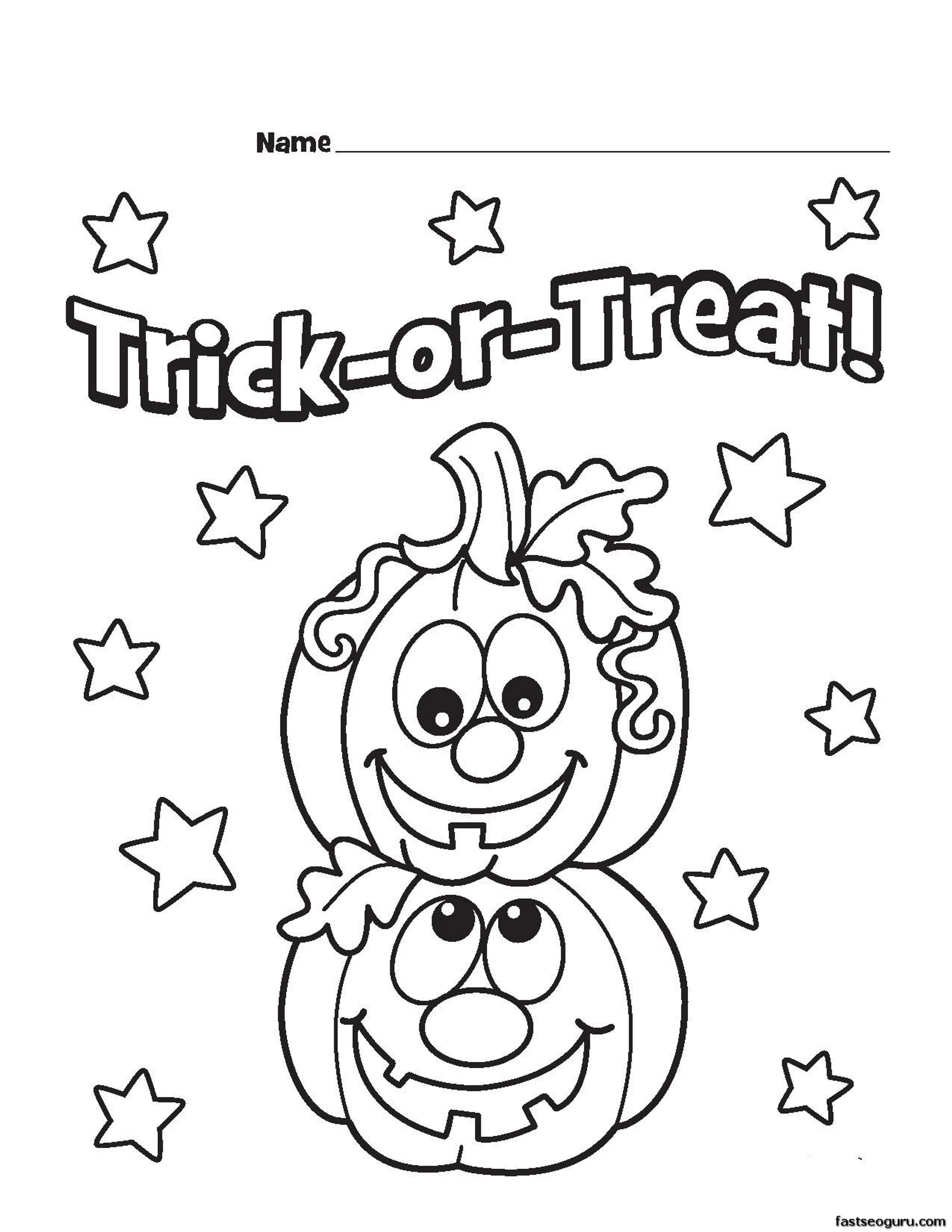 Halloween Pumpkins Printabel Coloring Pages