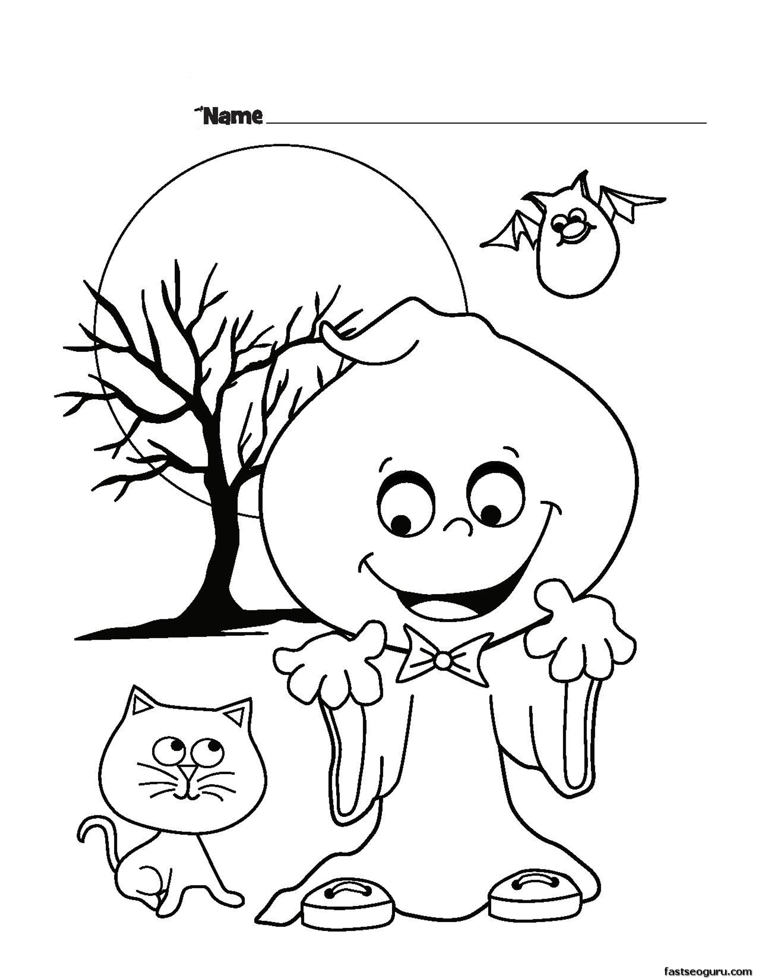 Halloween Silly Printable Coloring Pages