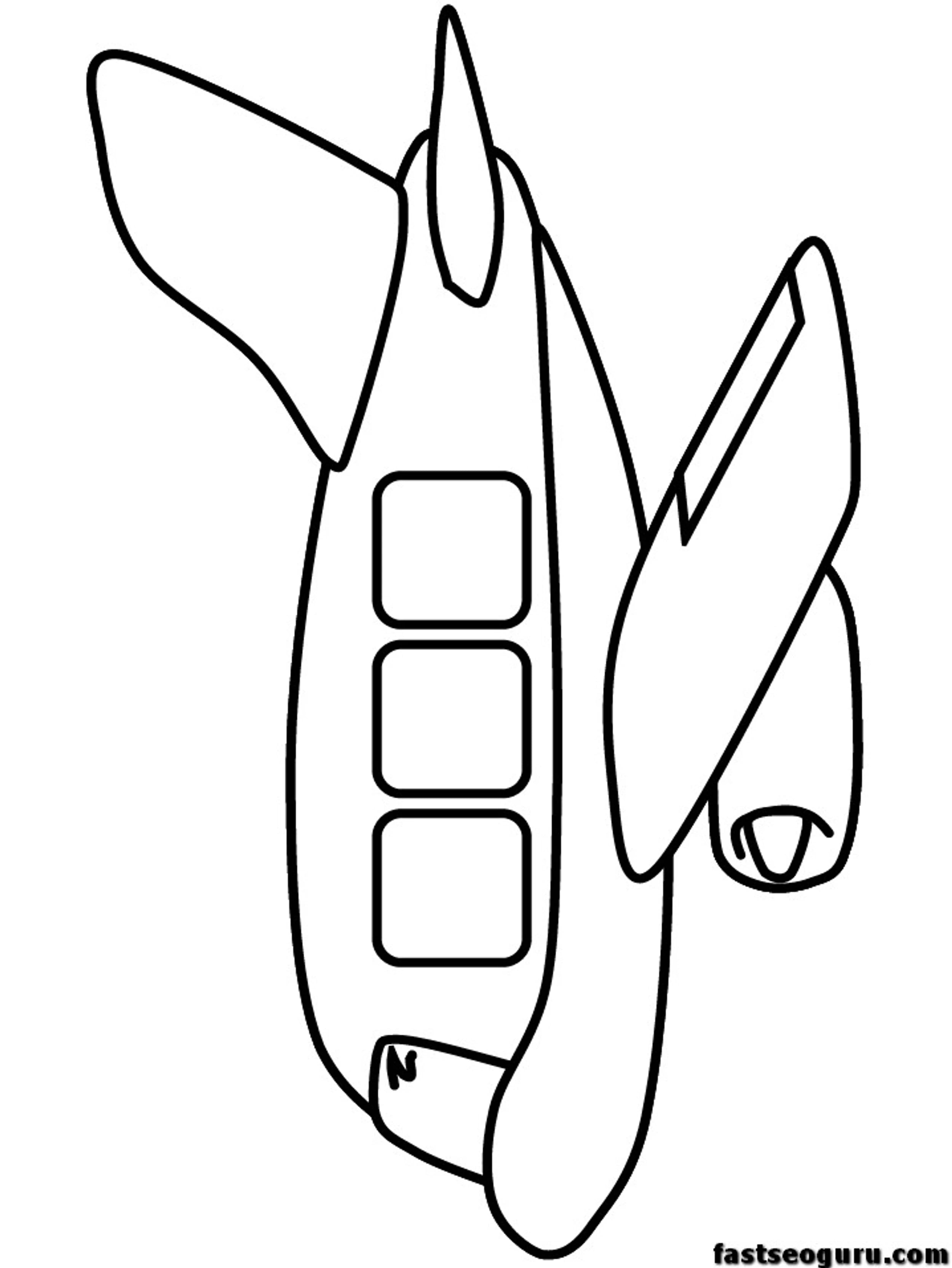Kids Coloring Pages Airplane Print Out