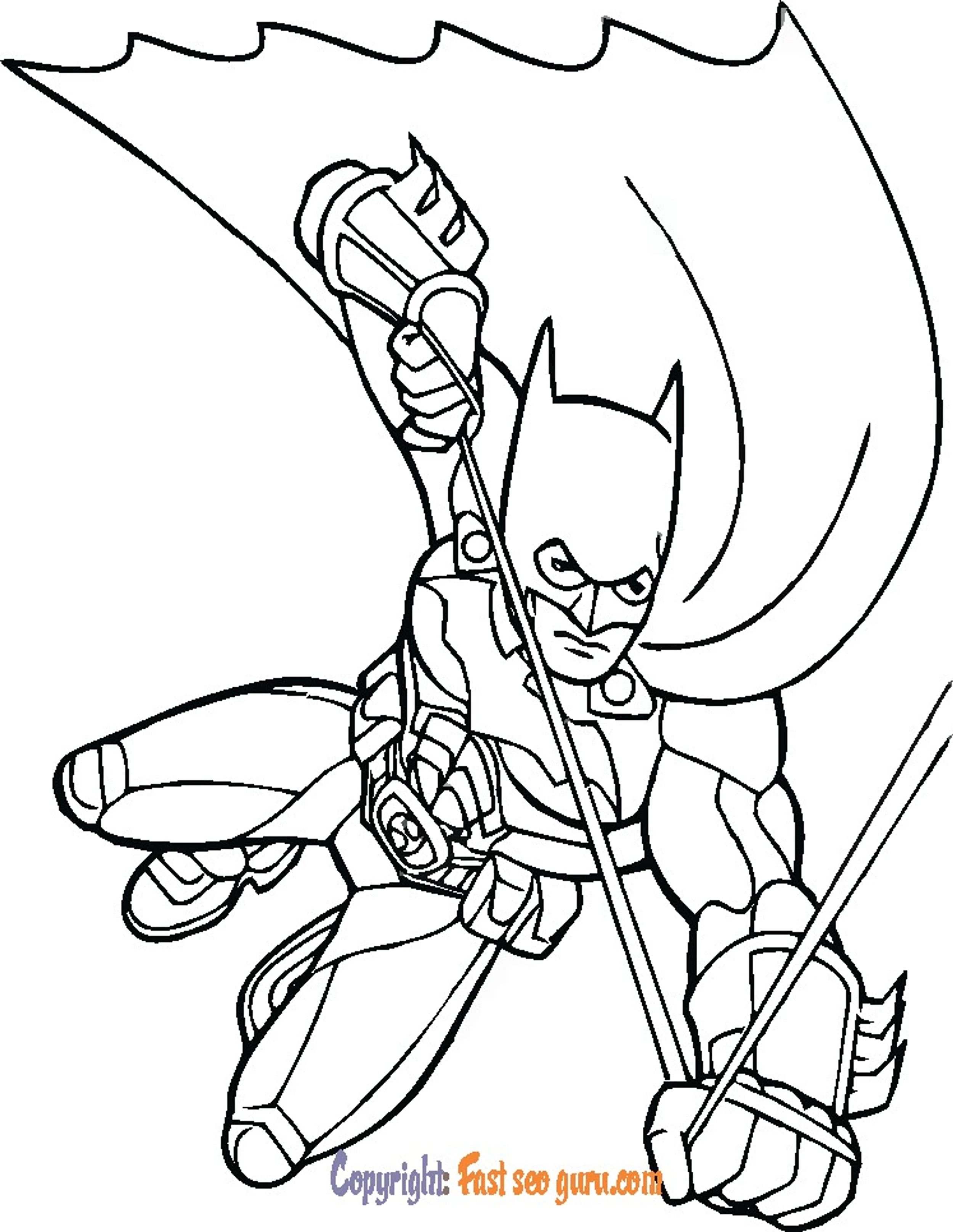 Picture To Color Batman Superheros