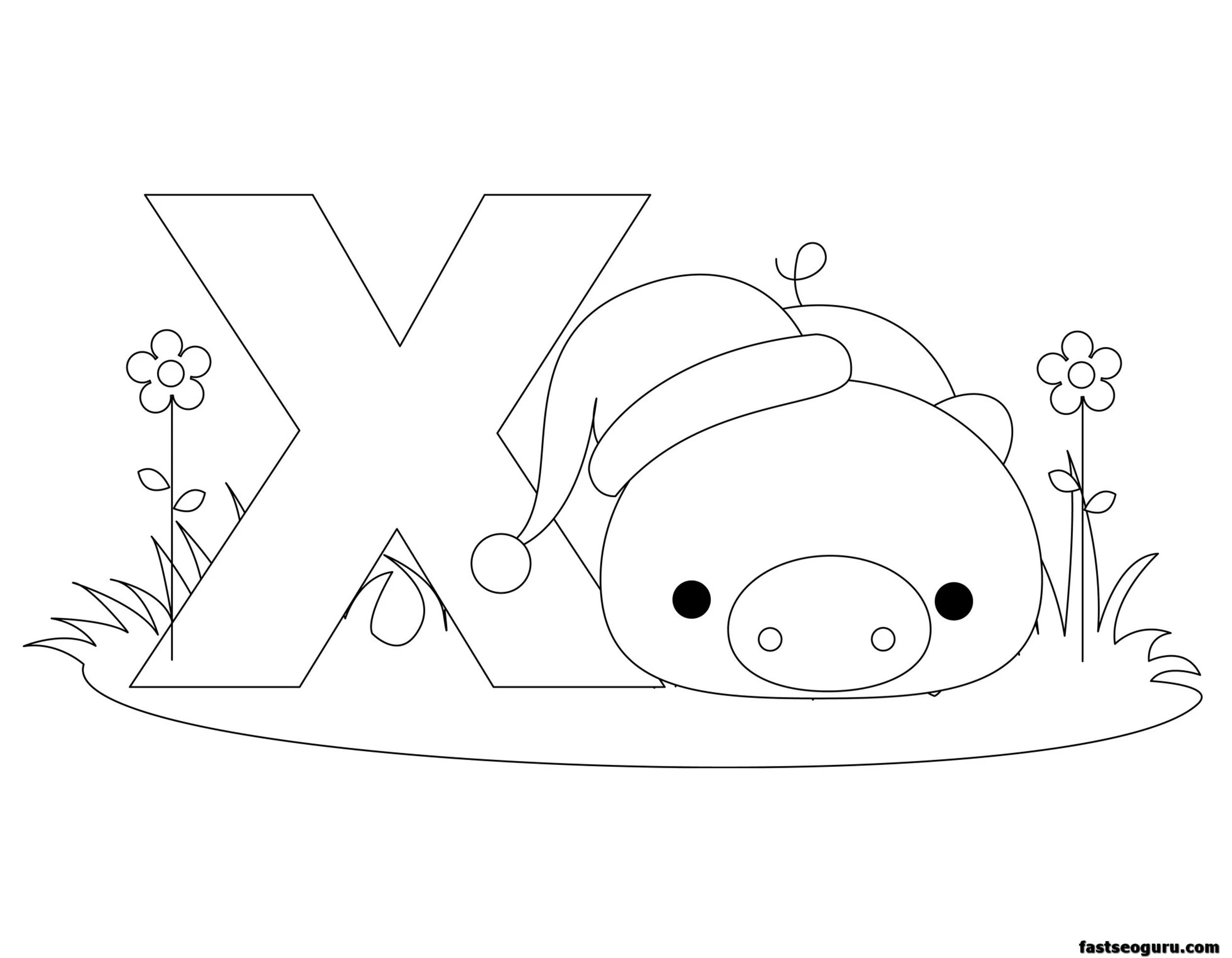Printable Animal Alphabet Letter X For Xenarthra