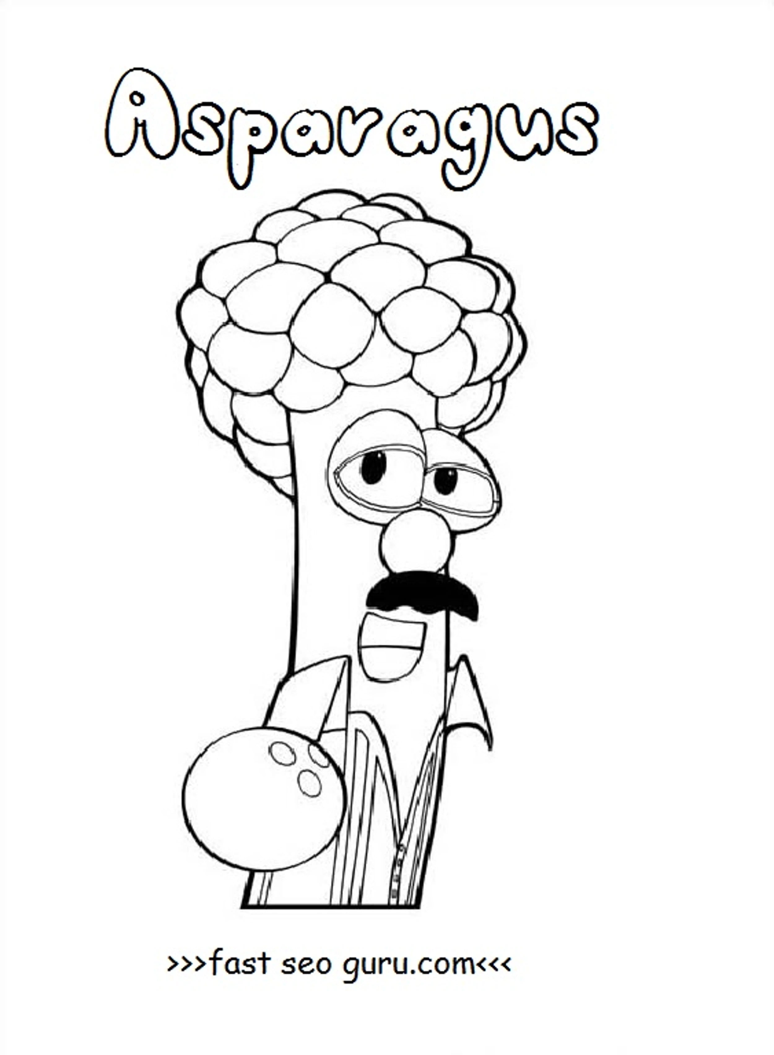 Printable Asparagus Coloring Pages For Kids