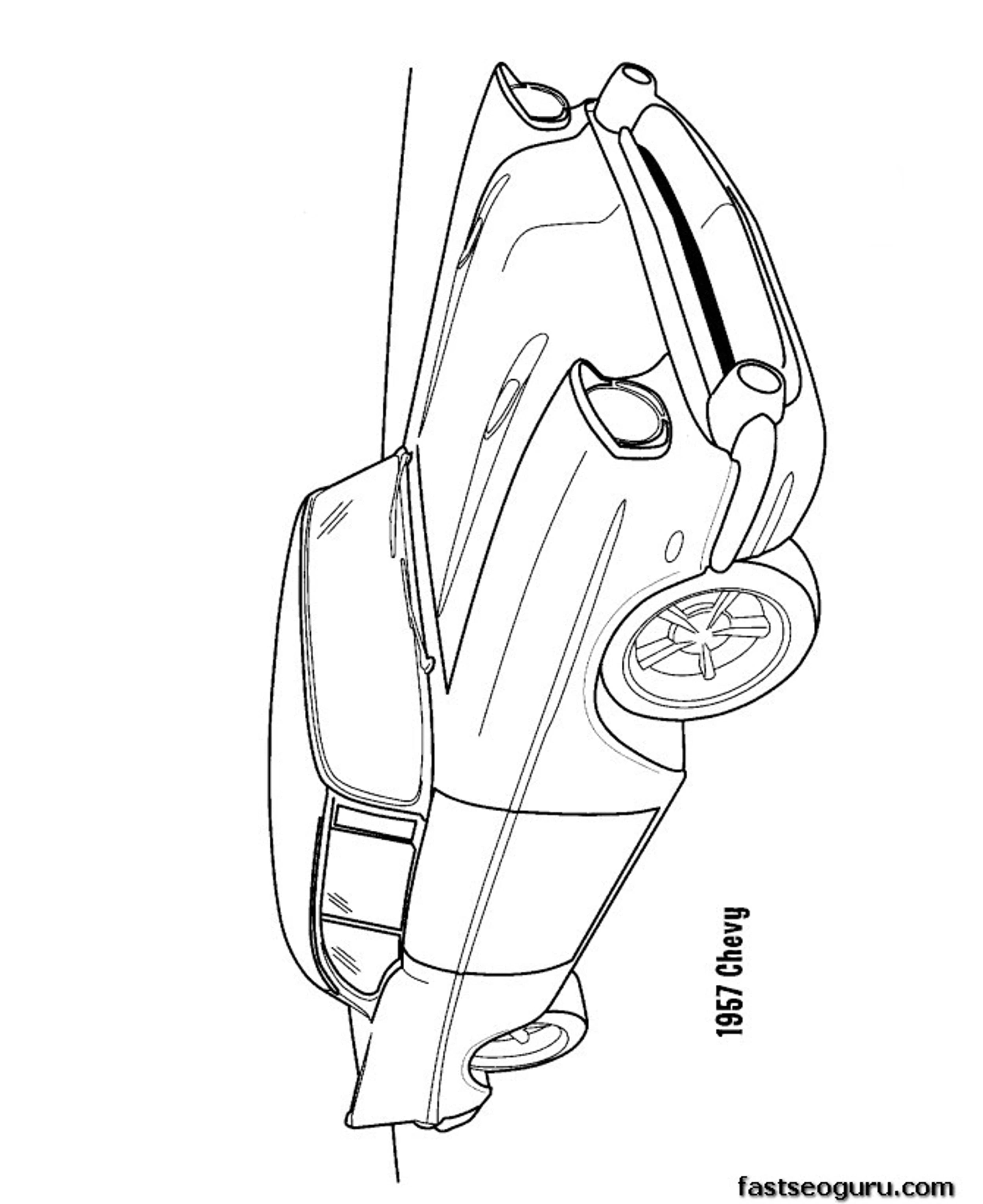 Printable Chevy 1957 Coloring Pages