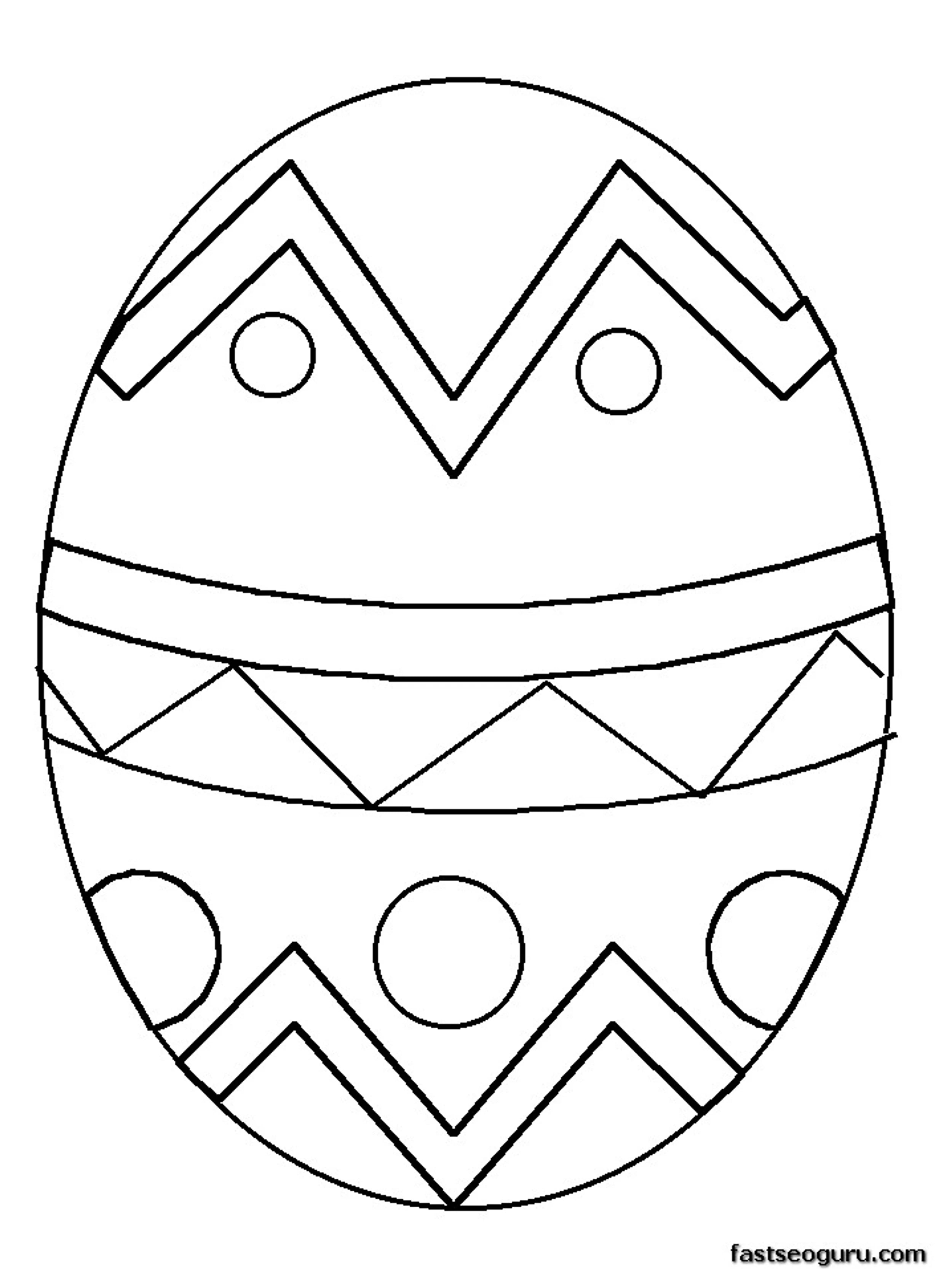 Printable Fancy Easter Egg To Decorate Coloring Page