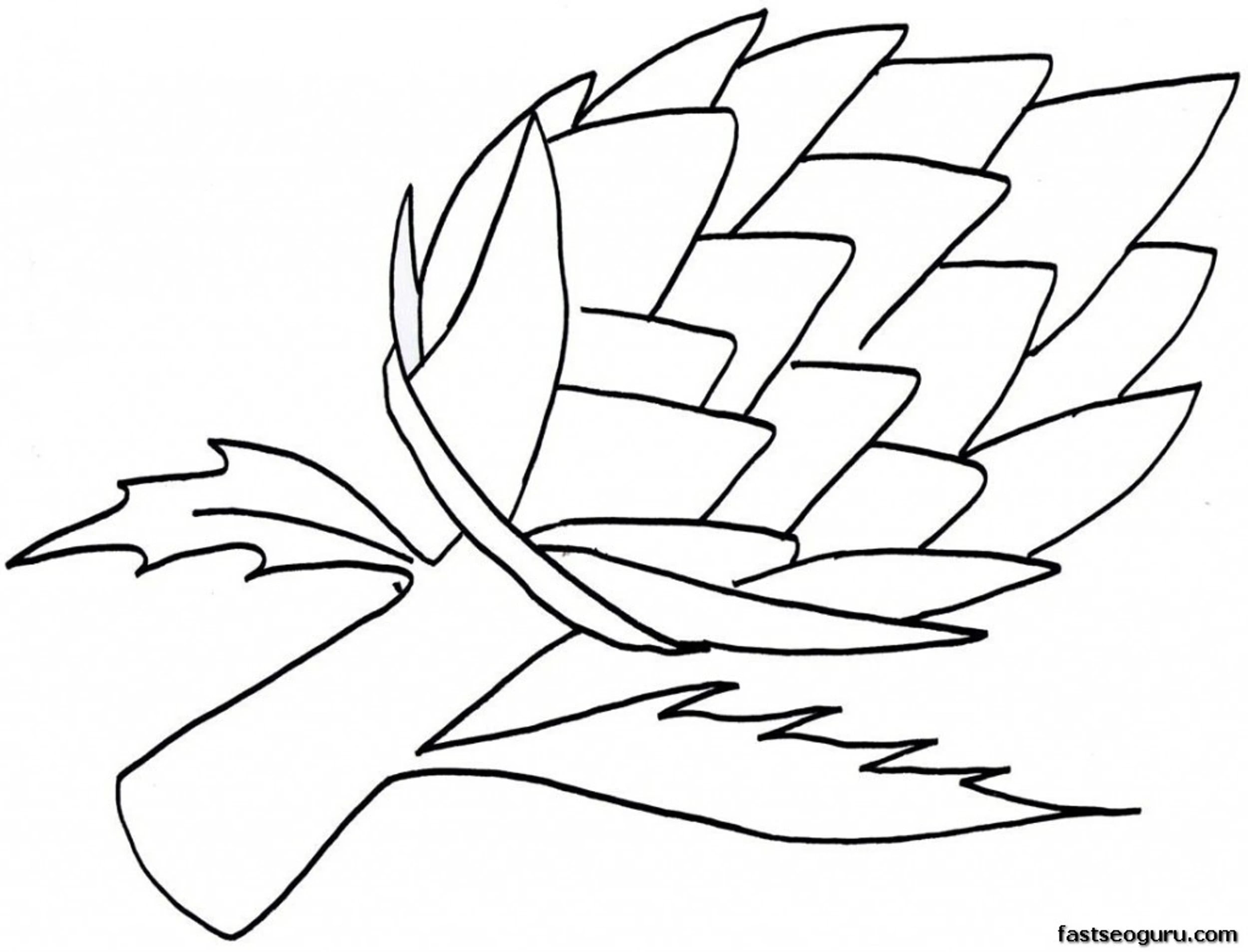 Printable Vegetable Artichoke Coloring Pages