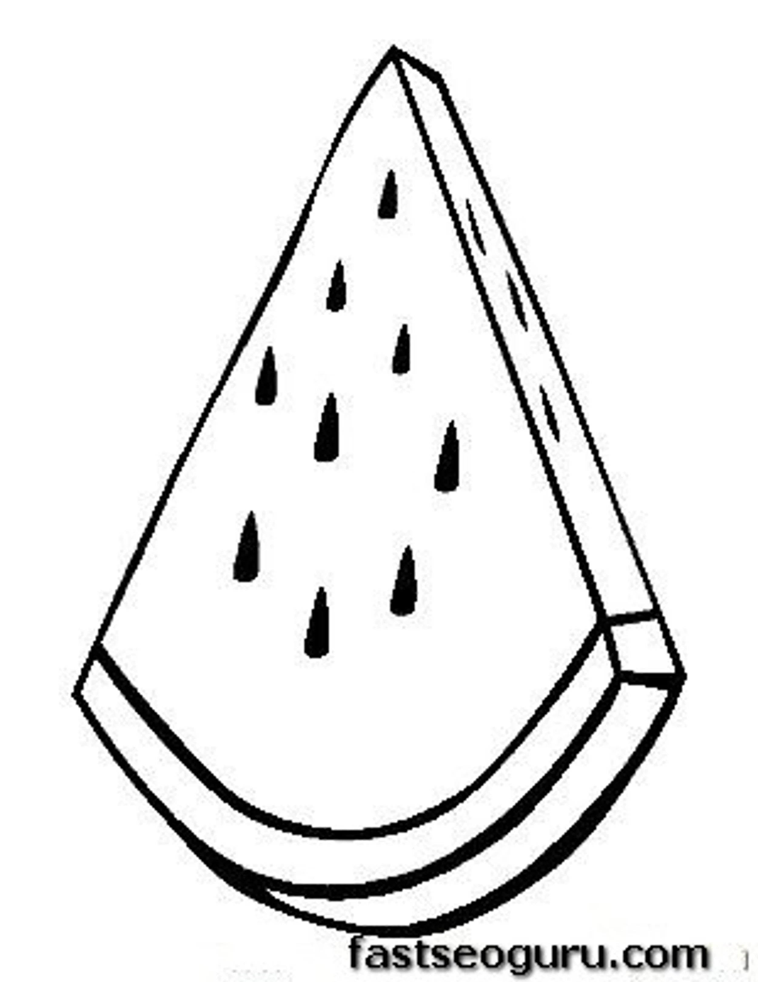 Printable Watermelon Coloring Pages