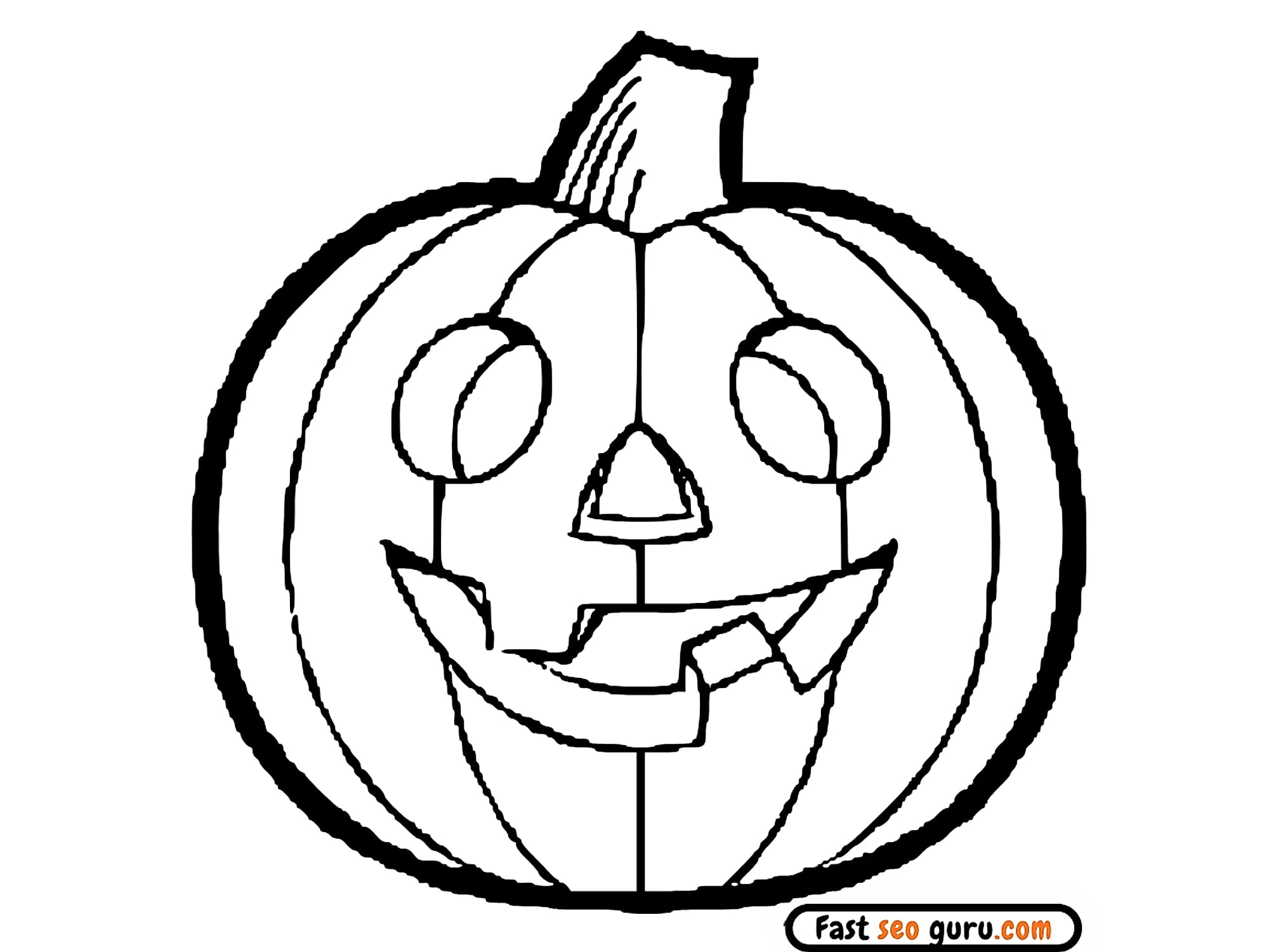 Halloween Pumpkin Printable Coloring Pages