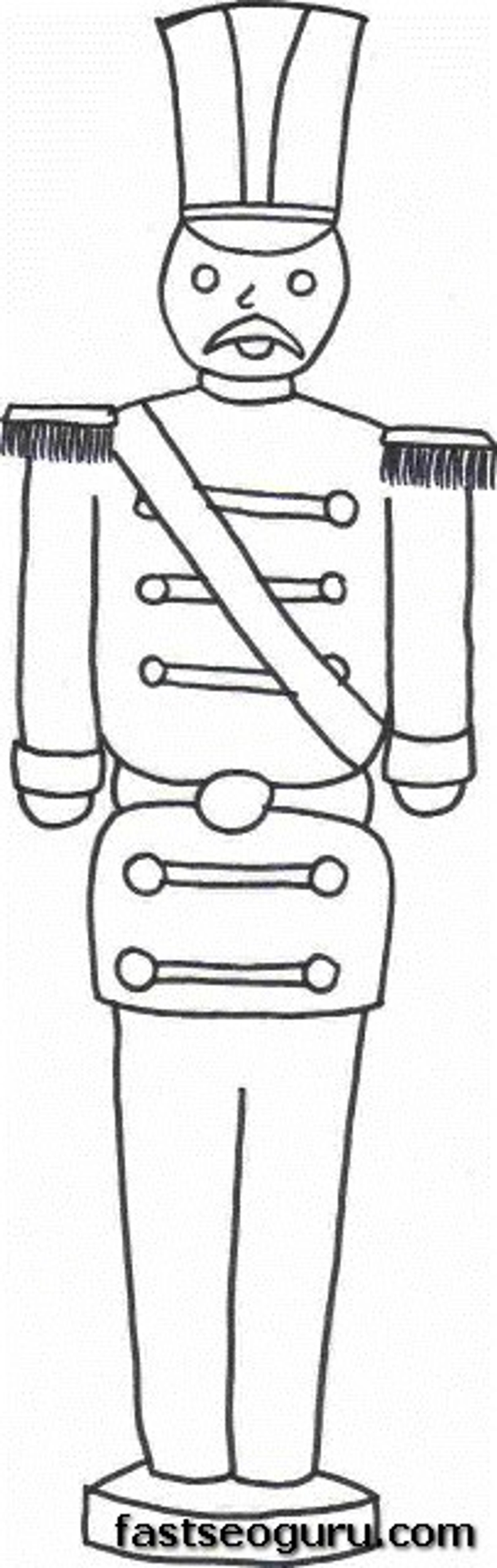 Christmas Toy Soldier Print Out Coloring Sheet