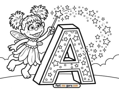 Abby Cadabby A: Preschool Learning Worksheets Alphabet PDF