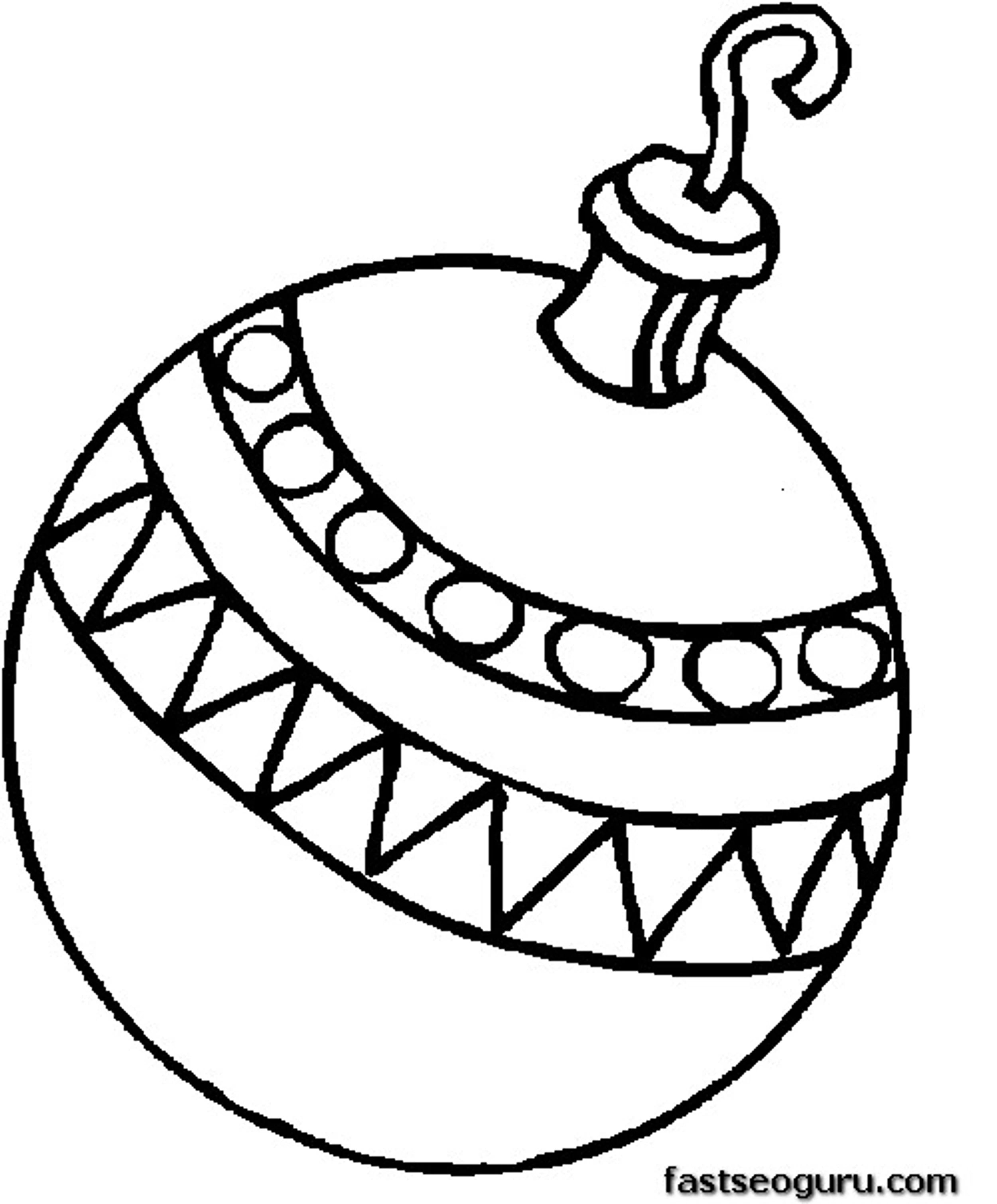 Printable A Bauble Decorating A Christmas Tree Coloring Page